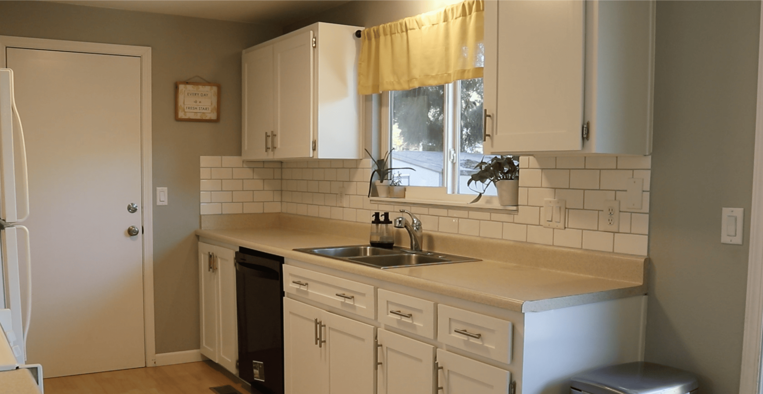 Subway Tile Kitchen Backsplash On a Budget - A Flourishing Place
